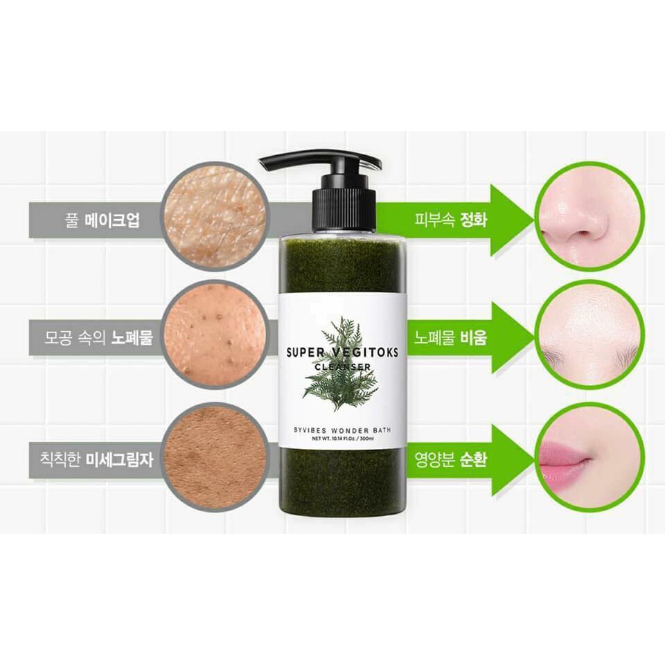 Sữa Rửa Mặt Thải Độc Rau Củ Wonder Bath Super Vegitoks Cleanser