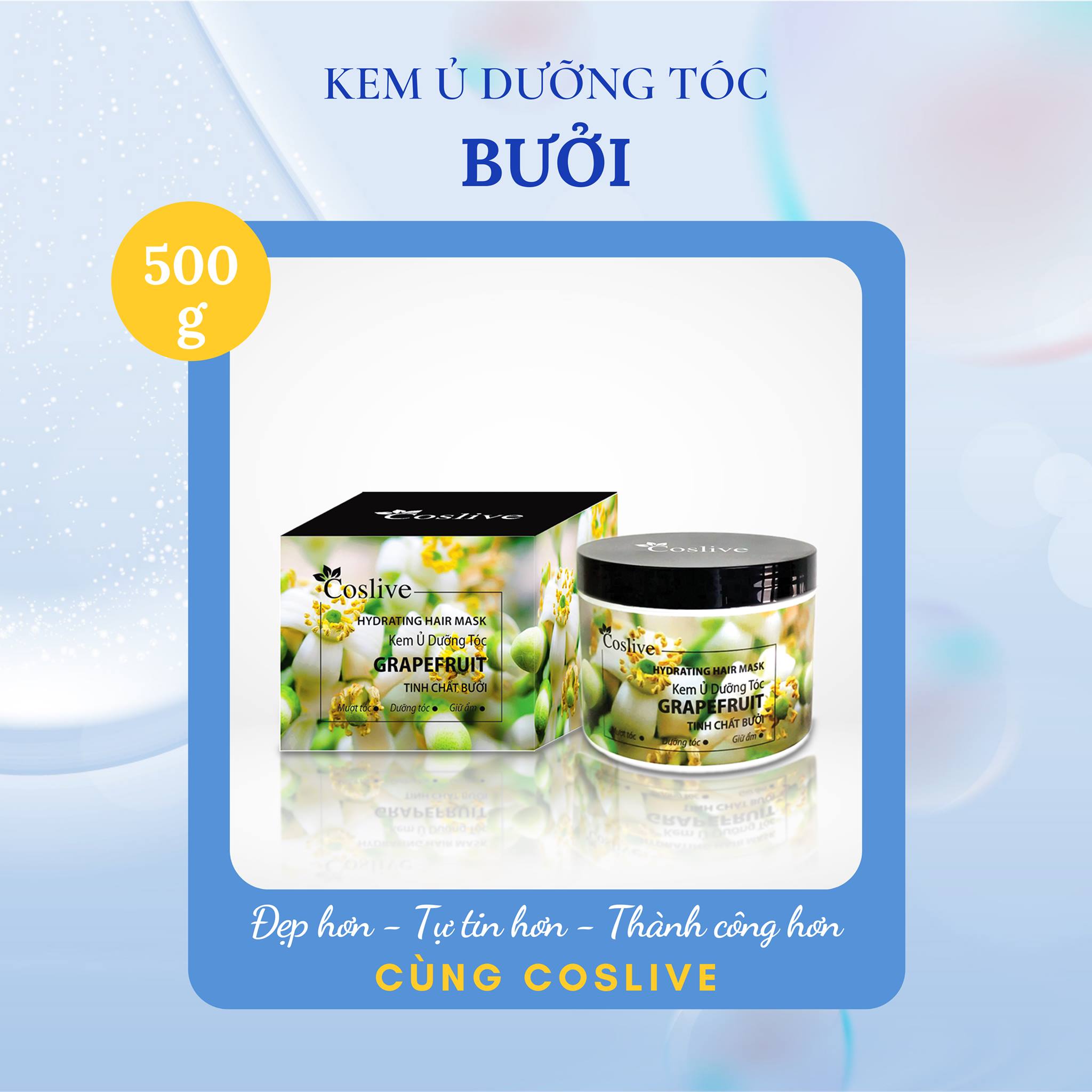 KEM Ủ DƯỠNG TÓC BƯỞI COSLIVE 500G
