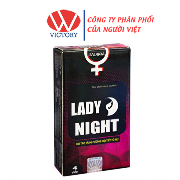 Lady Night - Hộp 4 viên ngậm tăng cường sinh lý nữ - Victorypharmacy nhập khẩu