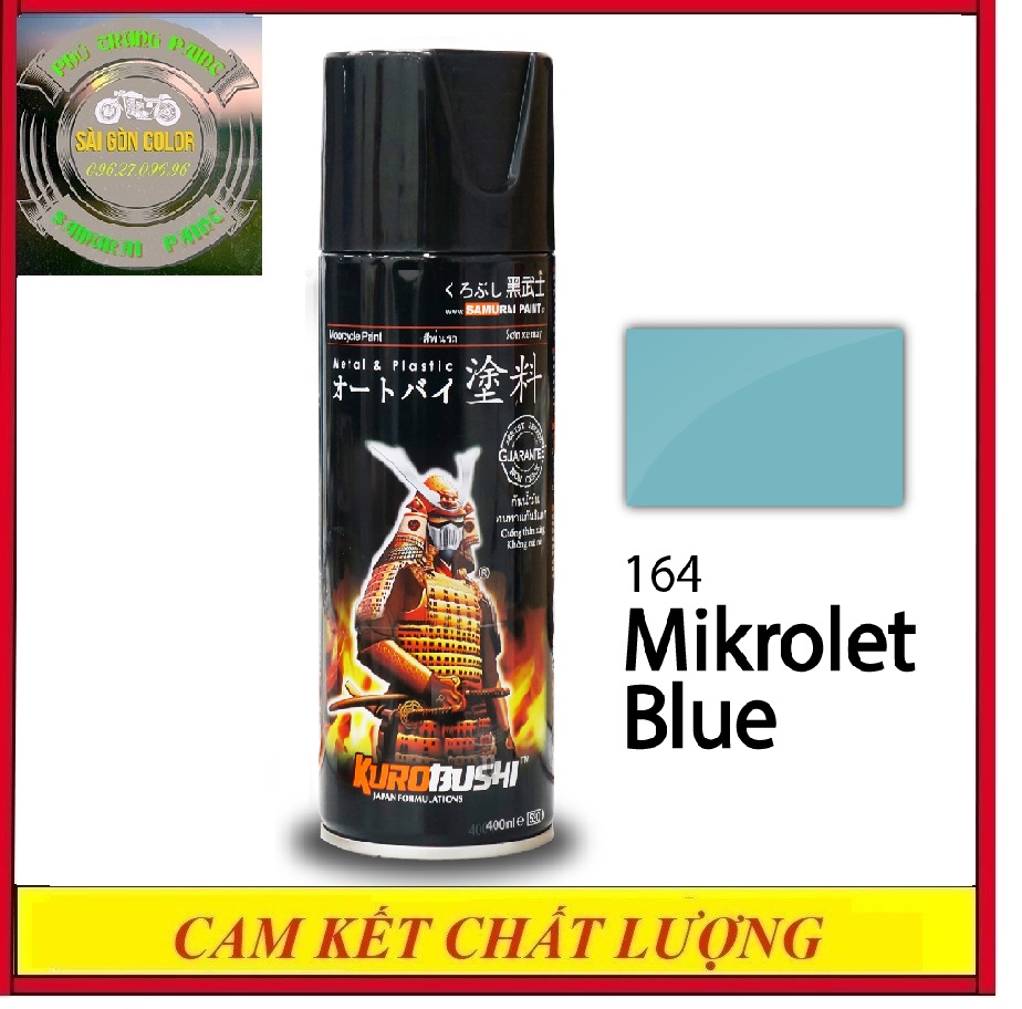 Sơn xịt Samurai 164 màu xanh Mikrolet