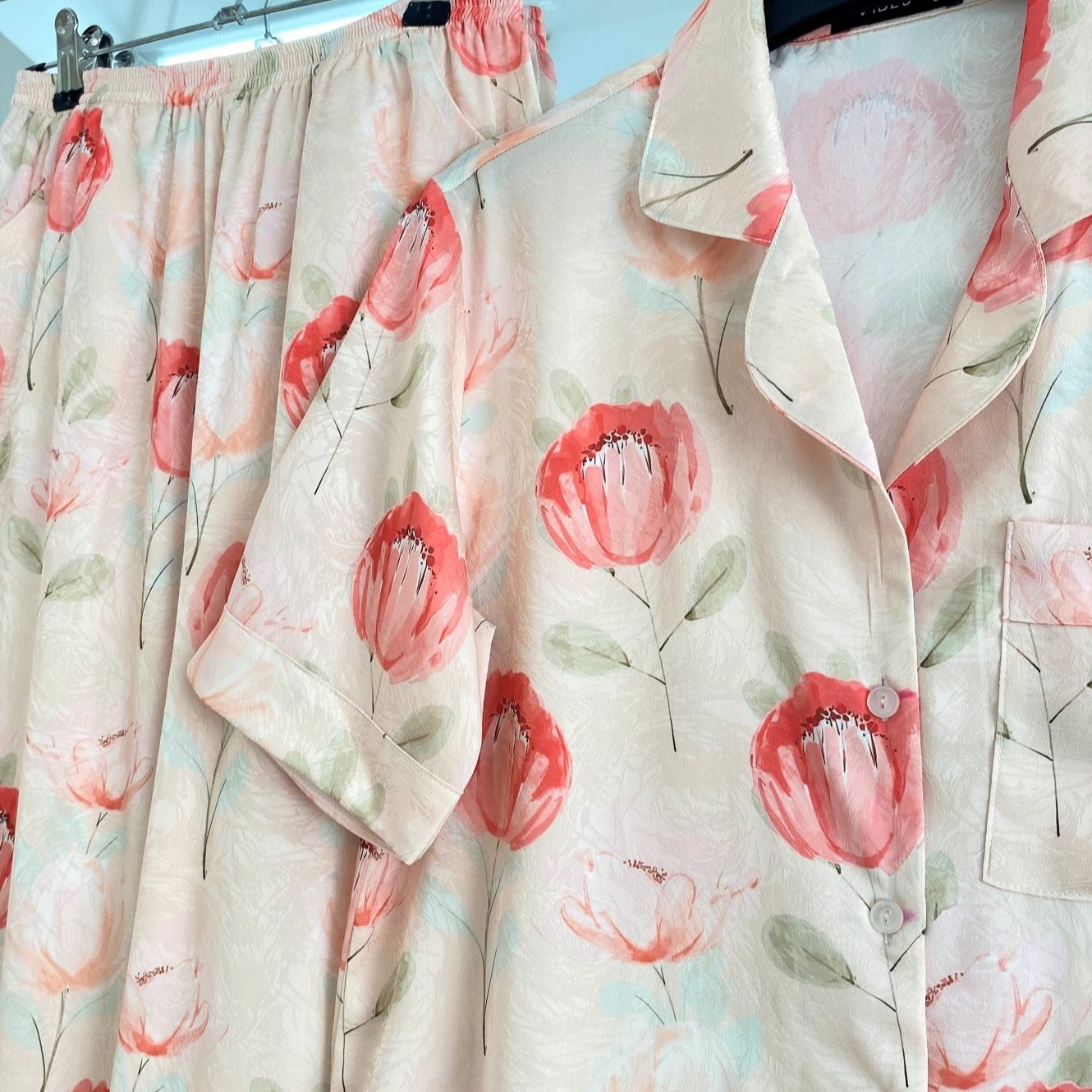 VIBES Pijama dài Lụa gấm Jolie Long Py Set
