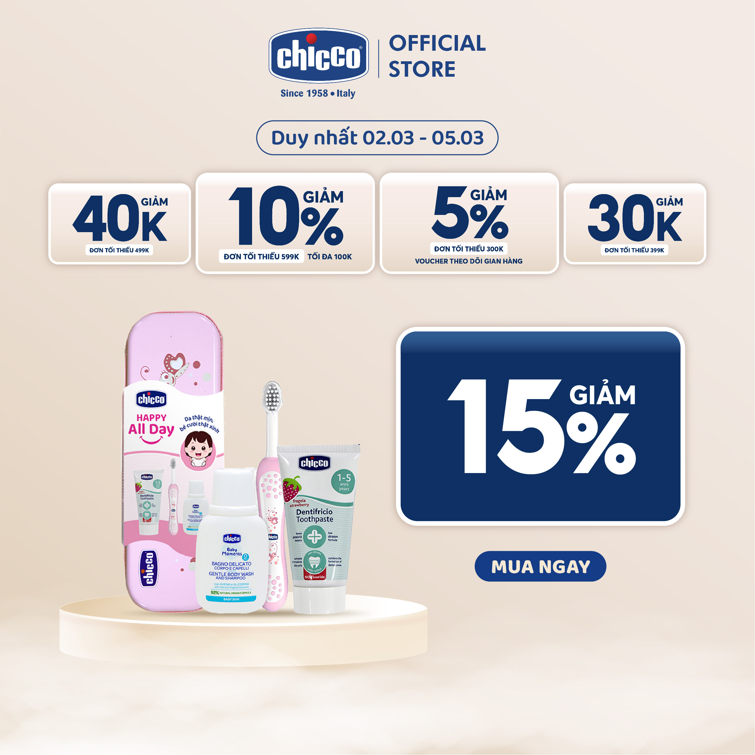 Bộ kit Chicco Happy All Day Bướm hoa