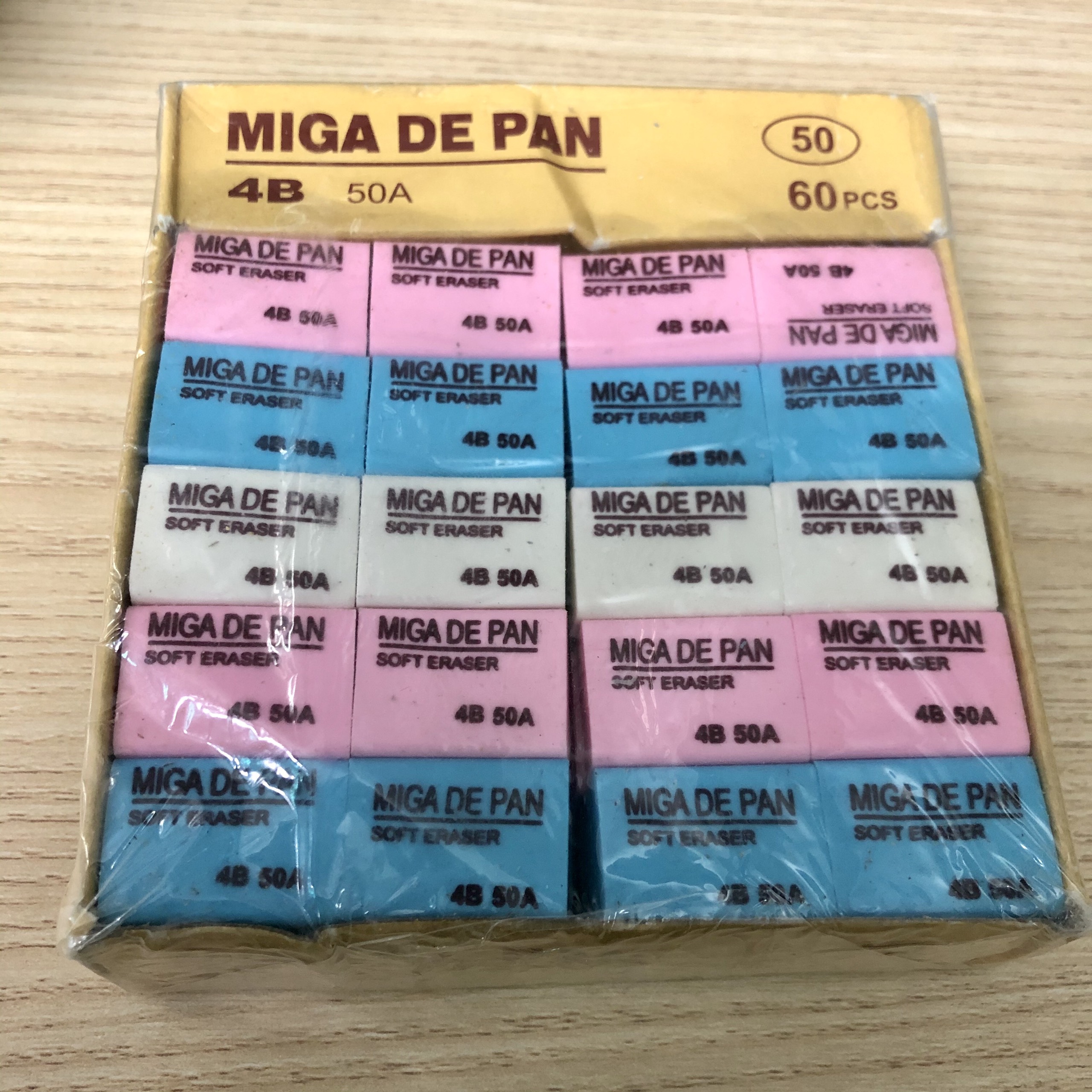 [HCM](COMBO 5) Gôm Tẩy Bút Chì 4B 50A Nhiều Màu H089