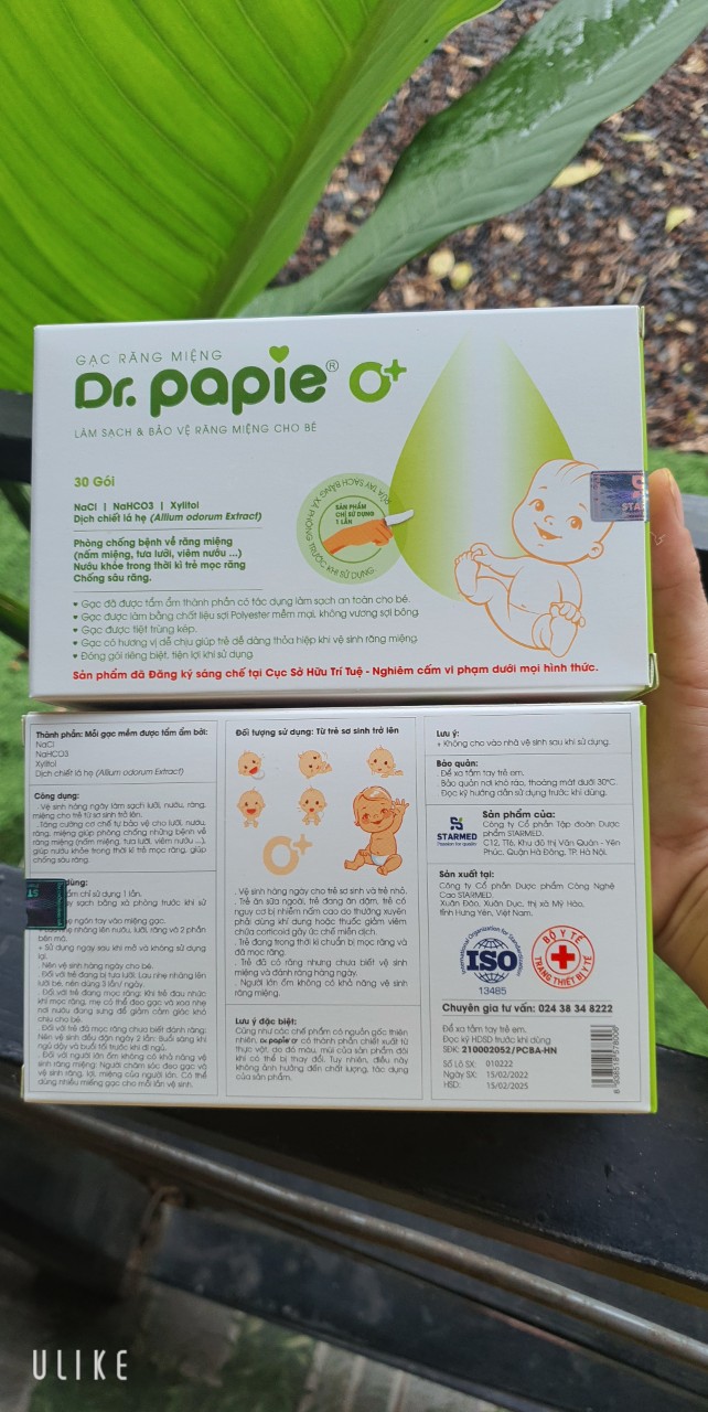 Gạc Rơ Lưỡi Dr Papie Vệ Sinh Răng Miệng Cho Bé