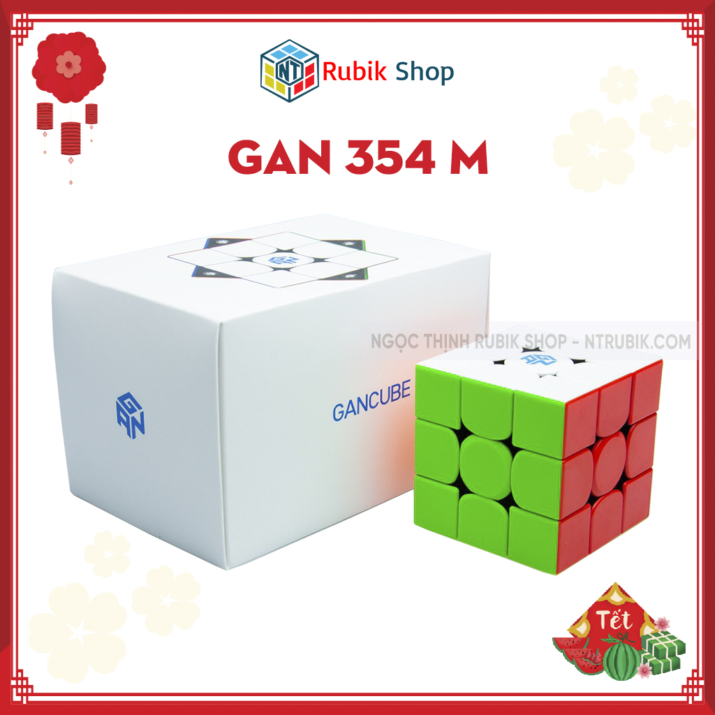 Siêu phẩm 2020 Rubik 3x3x3 Gan 354 M Stickerless Ver 2 Standard Version