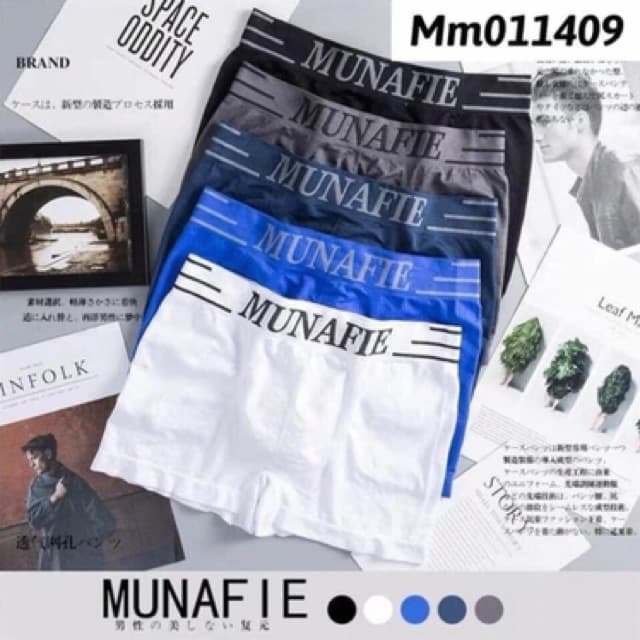 Sét 5 quần sịp đùi nam munafine hàng dệt kim chất lượng cao