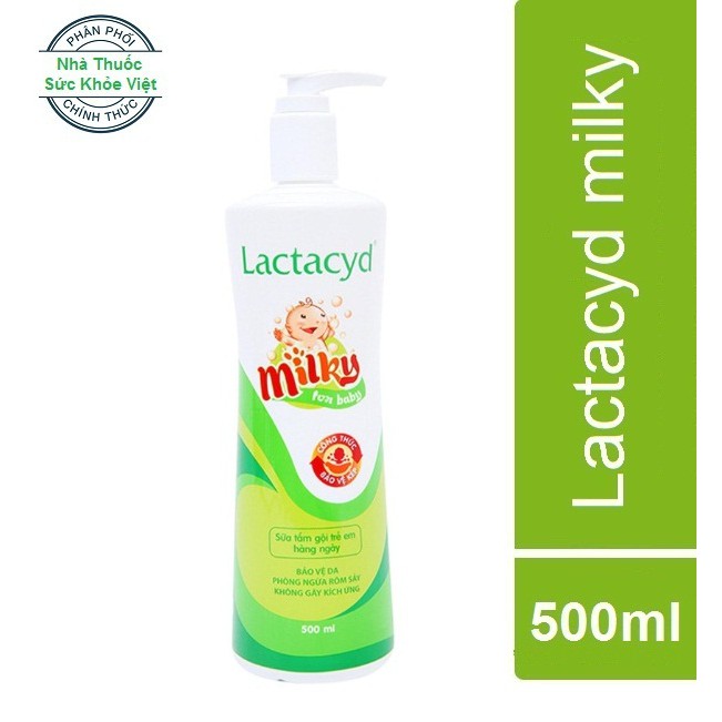 Sữa tắm gội Lactacyd milky 500ml