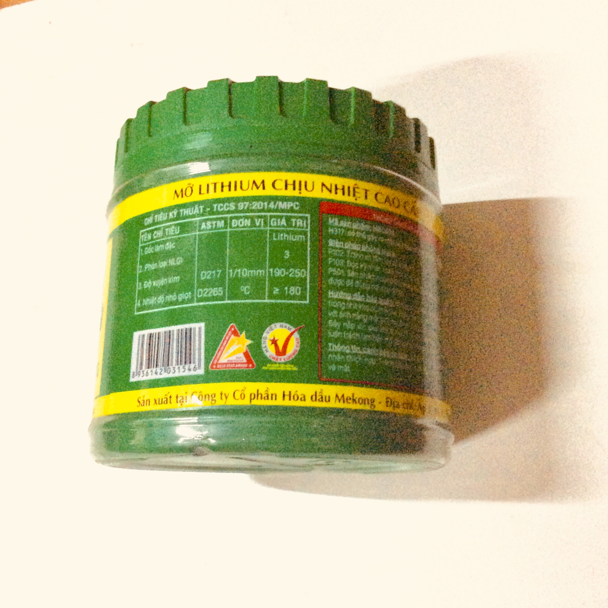 Mỡ chịu nhiệt Lithium cao cấp hộp 400g