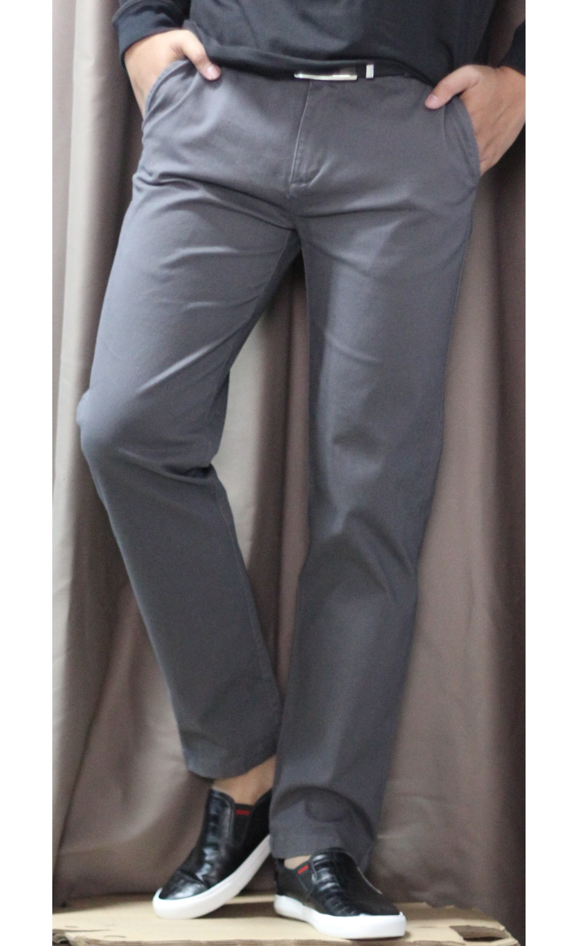 QUẦN KAKI DÀI NAM CÓ SIZE TO / QUẦN KAKI NAM HÀNG ĐẸP / QUẦN KAKI NAM MÀU ĐEN CHẤT LIỆU CO GIÃN FORM DÁNG CHUẨN ỐNG ĐỨNG NHẸ