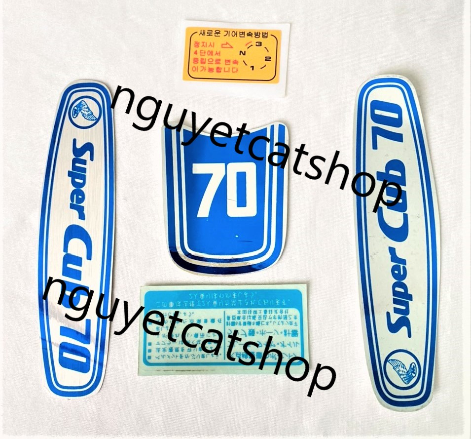 Tem xe cub 78/70 xanh