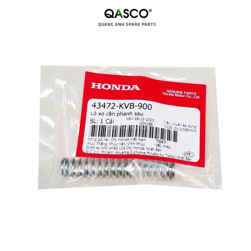 Lò xo cần phanh sau HONDA AB / AIR BLADE / VARIO (43472KVB900) _1228