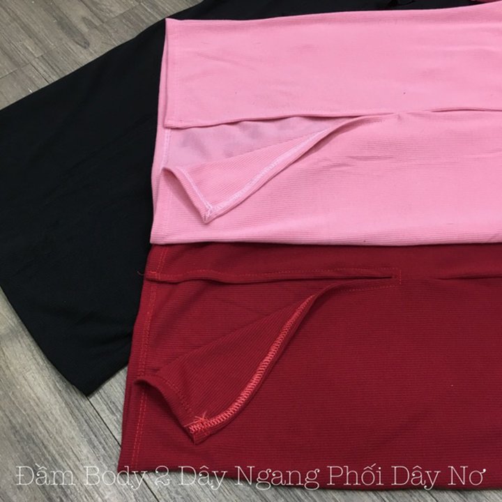 Đầm váy body 2 dây cột nơ XINSO