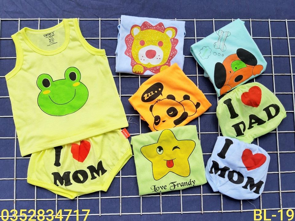set 5 bộ ba lỗ cho bé
