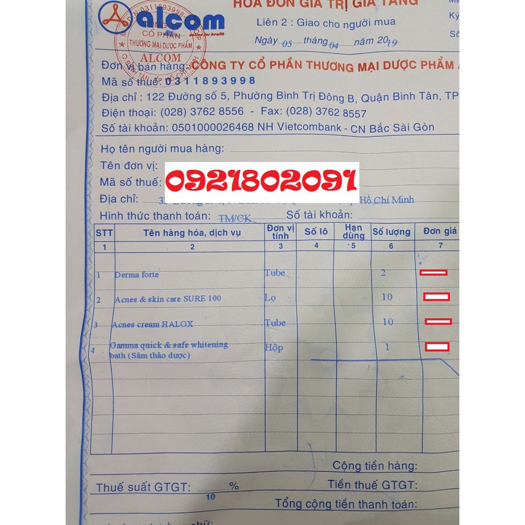 kem trị mụn , mờ thâm HALOX tube 15gr