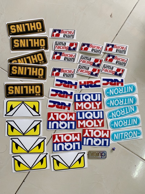 TEM LOGO DÁN TẤT CẢ VỊ TRÍ XE MÁY nhiều chữ lựa chọn