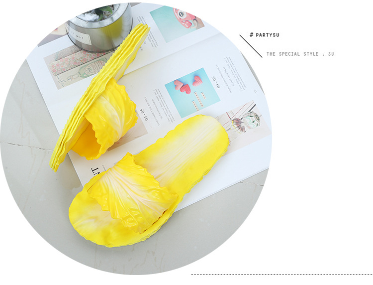 Dép bắp cải màu vàng size từ 36-41