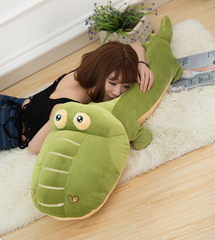 Gấu bông cá sấu bông đầu to mắt trố cute
