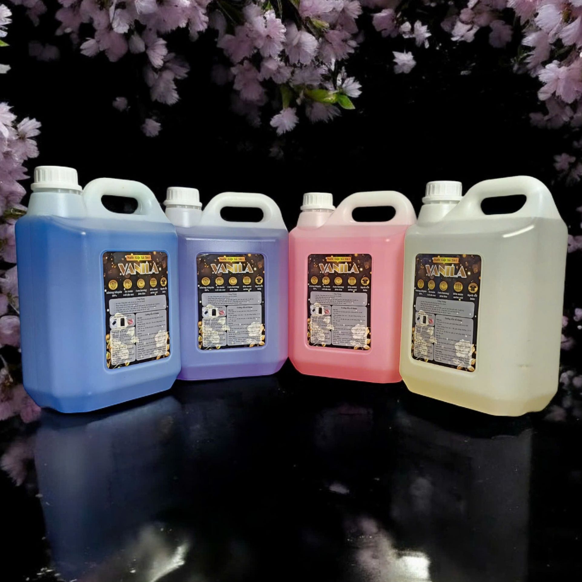nước giặt xả VANILA 5in1 ( can 5 kg) thơm đậm đặc