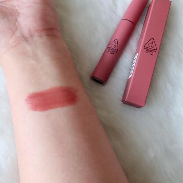 Son 3CE velvet lip tint màu hồng đất