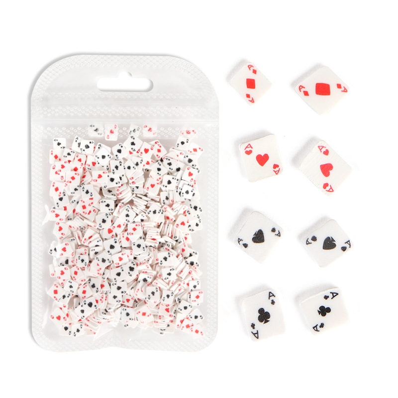 Túi 10g charm bài tây bằng gốm mềm | xì cơ rô chuồn bích | trang trí móng