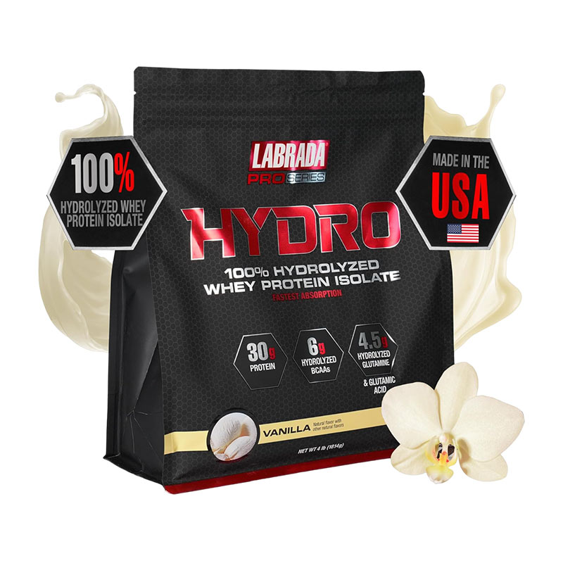Sữa Hỗ Trợ Tăng Cơ Bắp LABRADA HYDRO 100% HYDROLYZED WHEY PROTEIN ISOLATE 4 LBS
