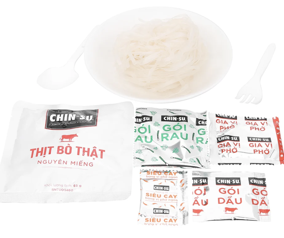 [Siêu thị WinMart] - Phở Bò CHIN-SU (có thịt)  hộp 132g