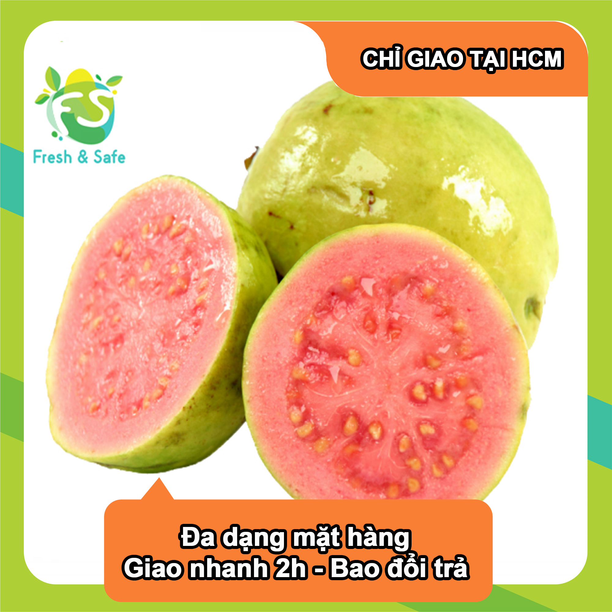 [Chỉ Giao HCM] Ổi Trân Châu Ruột Đỏ - 1kg