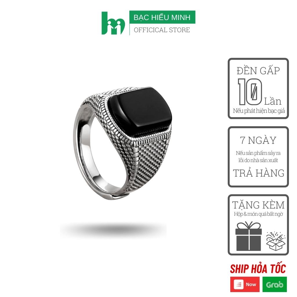 Nhẫn nam Bạc Hiểu Minh NA607 chất liệu bạc Thái free size