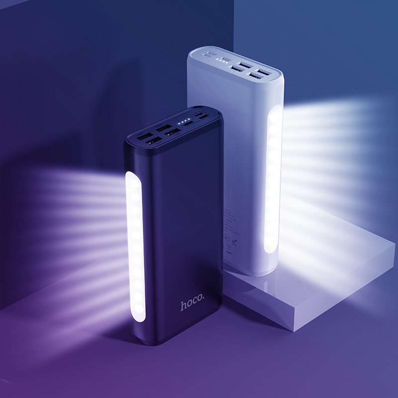 Pin Dự Phòng Hoco J60 Polymer 4 Cổng Usb 2.0a 30000mah Đèn Led