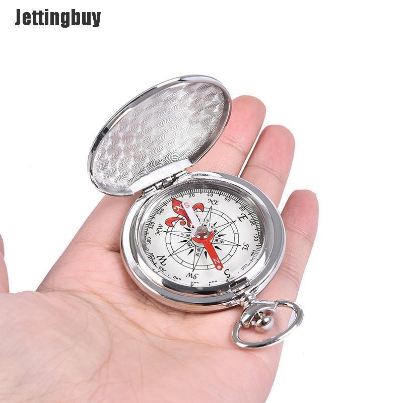 Jettingbuy La Bàn Lật Đồng Hồ Bỏ Túi Móc Khóa La Bàn Điều Hướng Đi Bộ Đường Dài Di Động