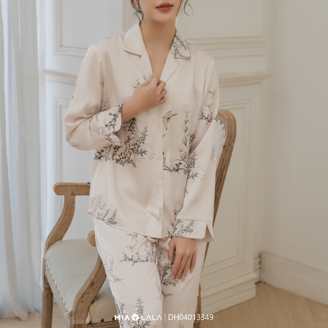 Bộ đồ mặc nhà lụa cao cấp MIALALA 3349 DH04013349