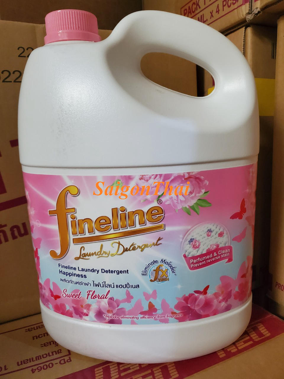 (SGT) Nước giặt xã FINELINE (3 màu HỒNG) - Can 3 Lít Thái Lan