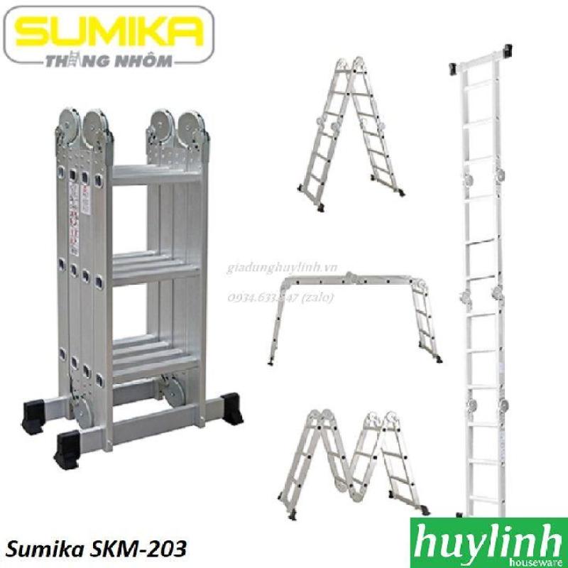 Thang nhôm gấp đa năng 4 đoạn Sumika SKM-203 - 3.6 mét