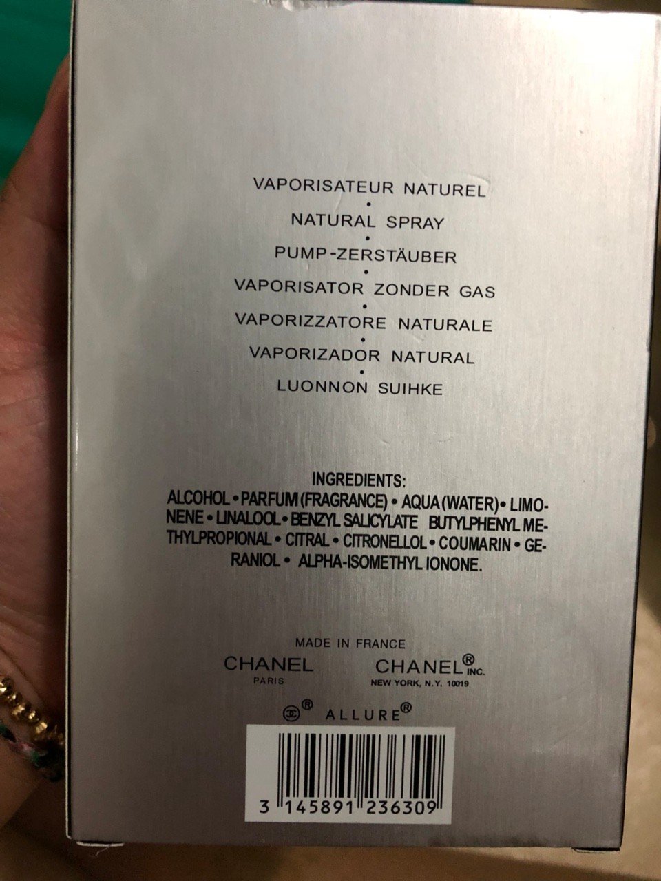 Nước Hoa Nam Nữ Cao Cấp AIIure Bạc 100ml Full Box Cực Thơm