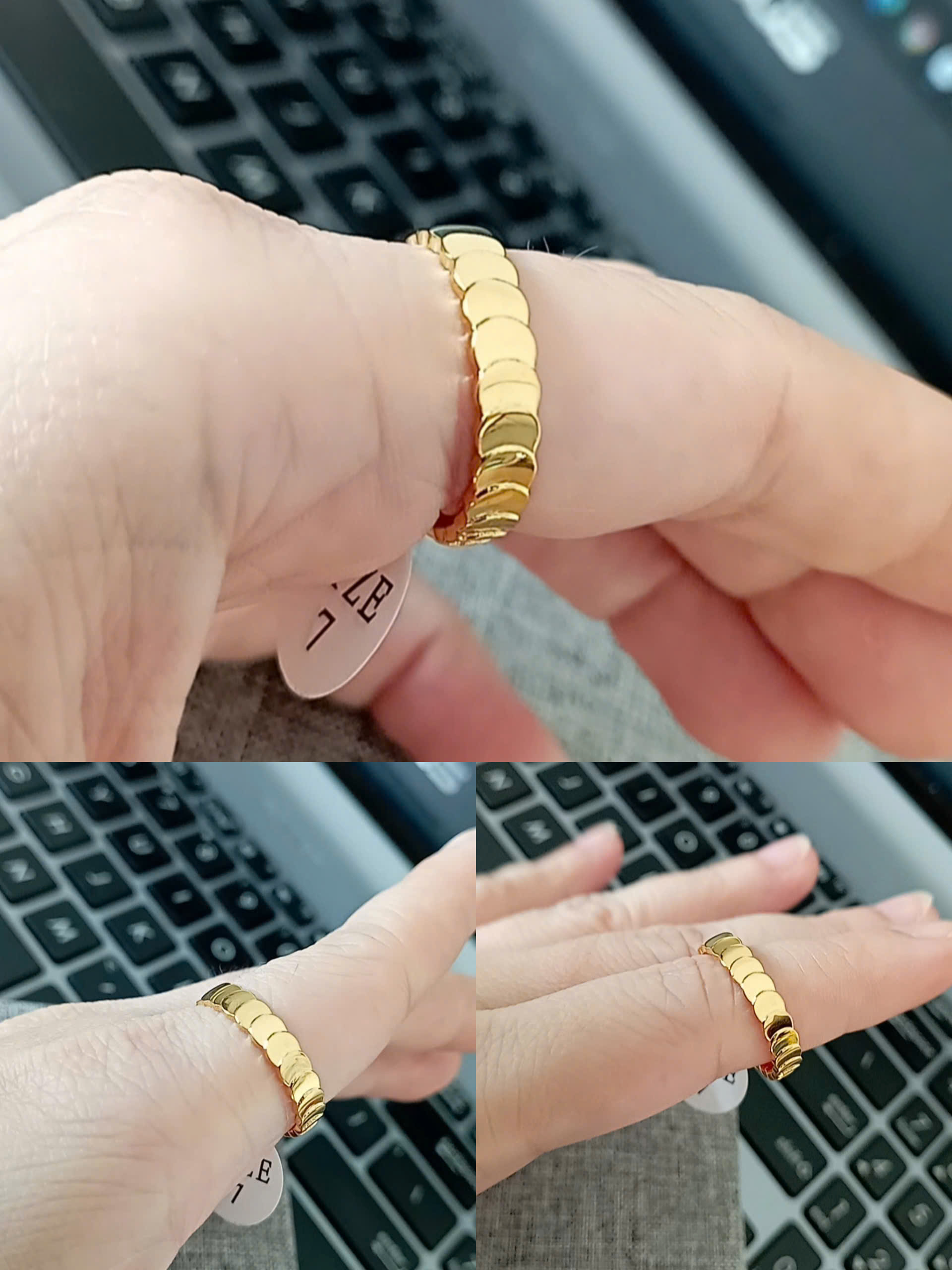 NHẪN TITAN MẠ VÀNG TƯƠI