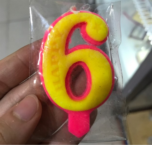 Nến số sinh nhật 0-9