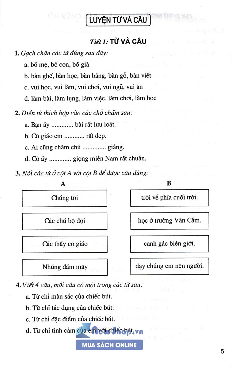PHÁT TRIỂN VÀ NÂNG CAO TIẾNG VIỆT 2 ( Hồng Ân )
