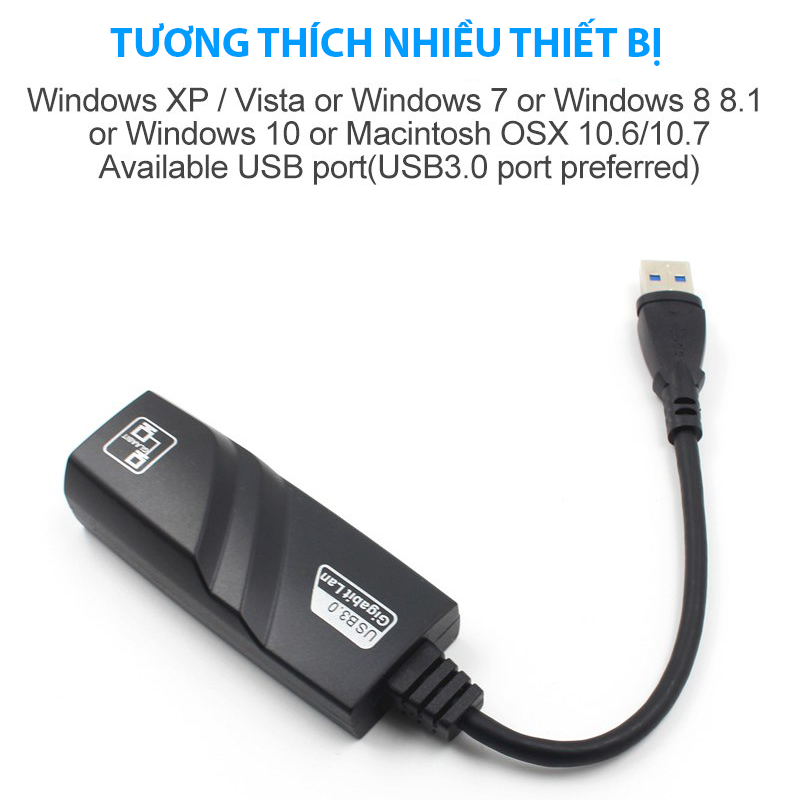 Cáp chuyển đổi USB sang RJ45 LAN - USB to LAN 2.0 - 10/100Mbps