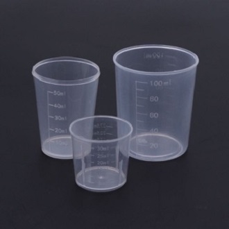 [HÀNG CÓ SẴN] Cốc nhựa có chia vạch 50 ml, 100 ml & 200 ml