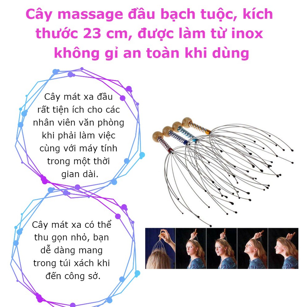 Cây Massage Đầu Giảm Stress