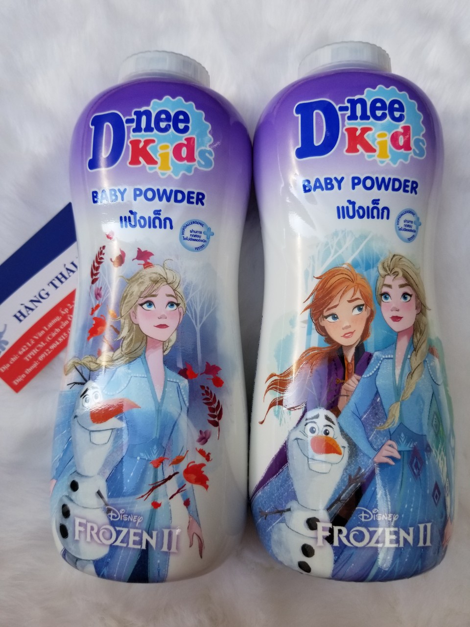 Combo 2 chai Phấn rôm Dnee 380gr Thái lan- Phấn Dnee màu tím