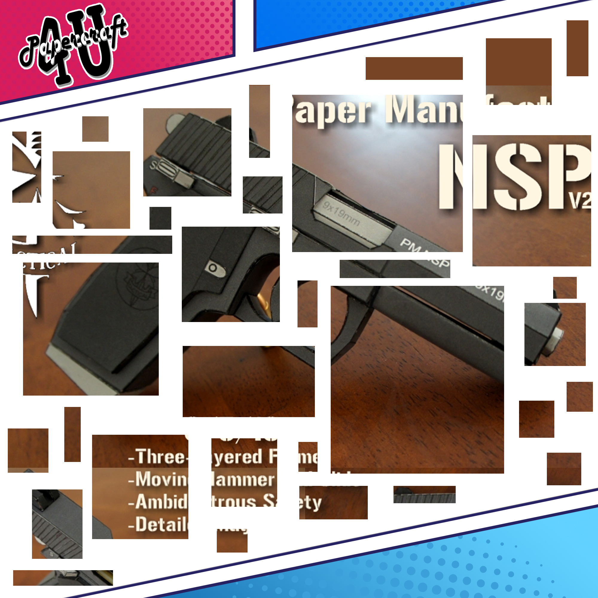Bộ giấy tạo mô hình NSP tỉ lệ 1:1 (thích hợp cho người mới bắt đầu) - Giành cho người chơi mô hình giấy