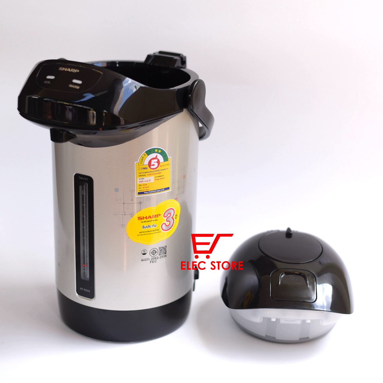 Bình thuỷ điện Sharp 2.8L Model KP-B28S (Xám) - Hàng nhập khẩu Thái Lan