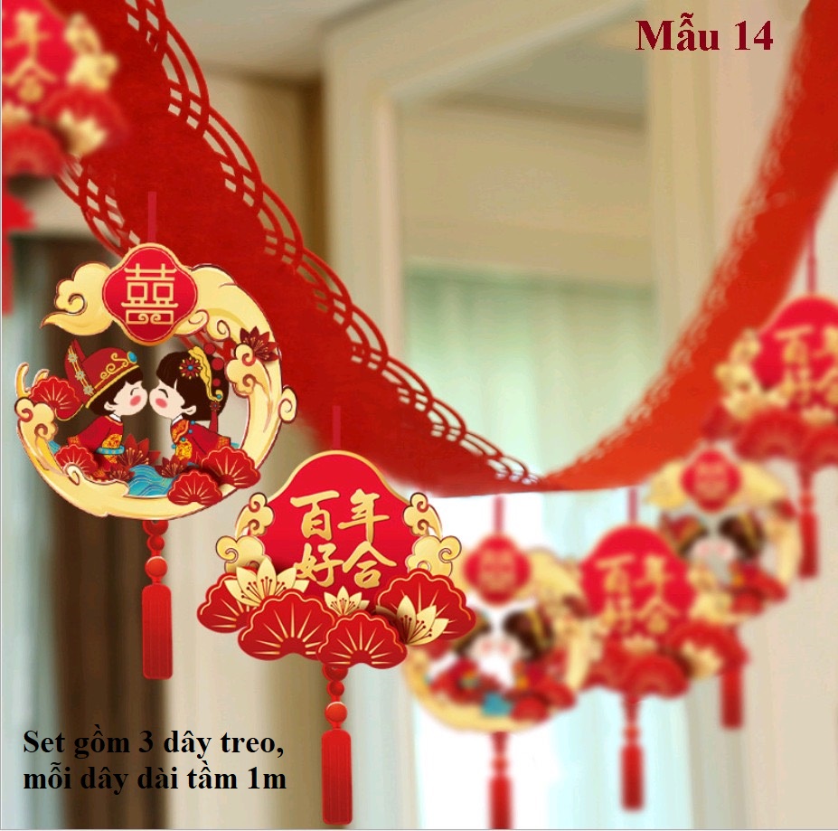 Set trang trí trần nhà ngày cưới