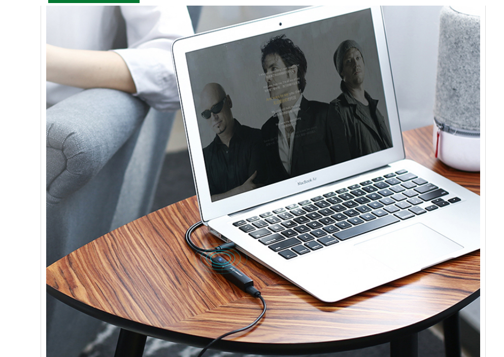 Bộ Phát Âm Thanh Bluetooth 5.0 qua Cổng 3.5mm Ugreen 40761 (Dùng Cho TIVI, PC, Laptop, Tivi Box) Chính Hãng