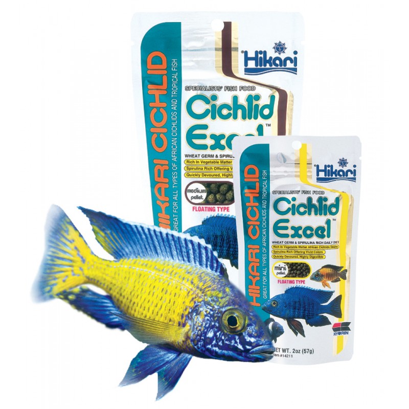 Thức ăn cho cá ALI Hikari Cichlid Excel hạt nổi 250gram thức ăn cho cá ALI giàu rau tảo