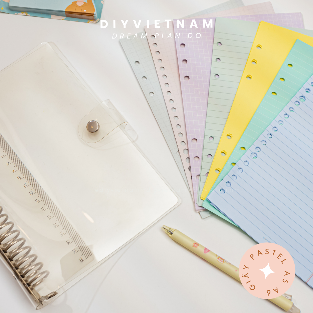 [HCM]GIẤY REFILL MÀU PASTEL A5, A6