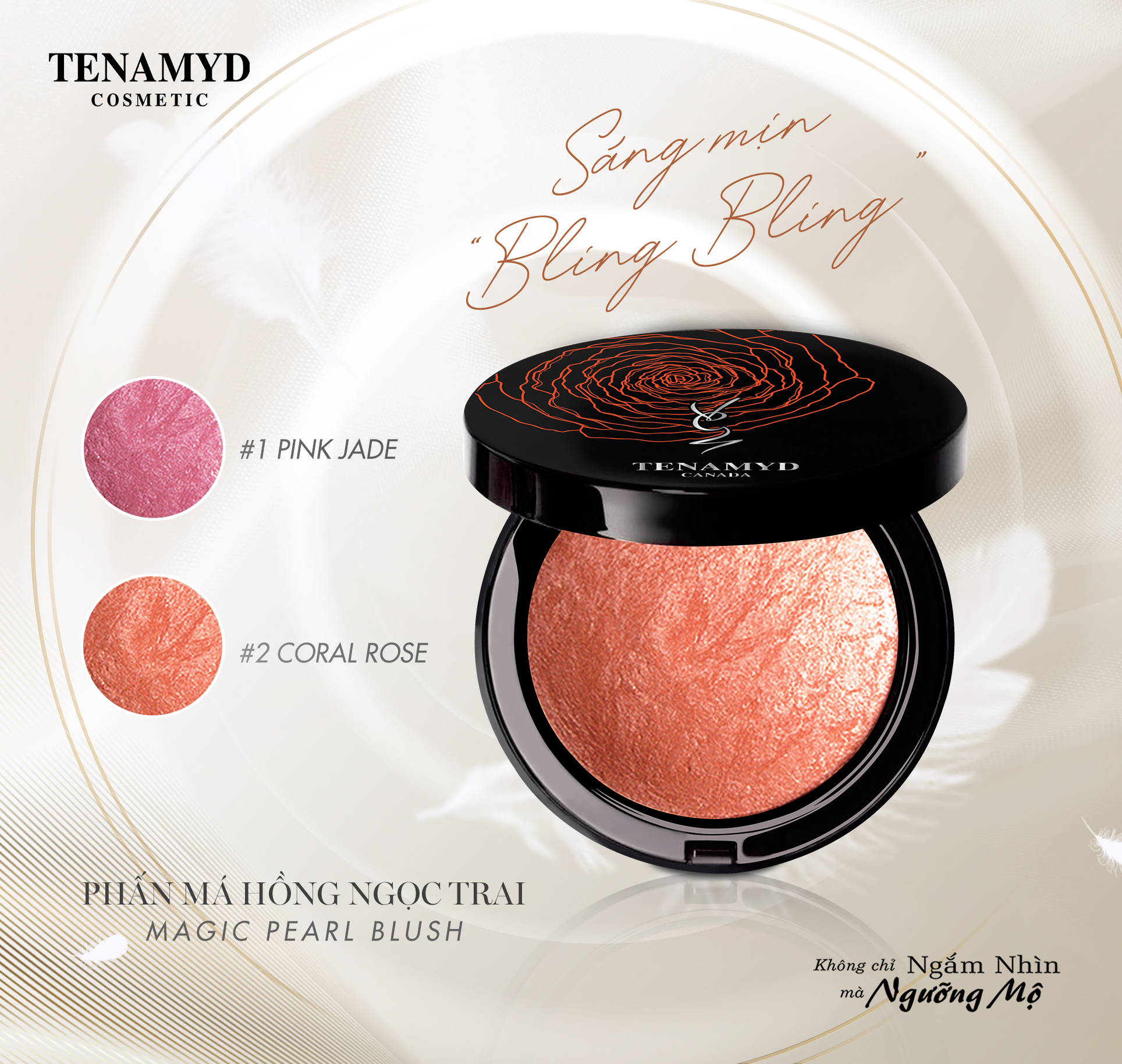 Phấn má hồng ngọc trai TENAMYD - MAGIC PEARL BLUSH