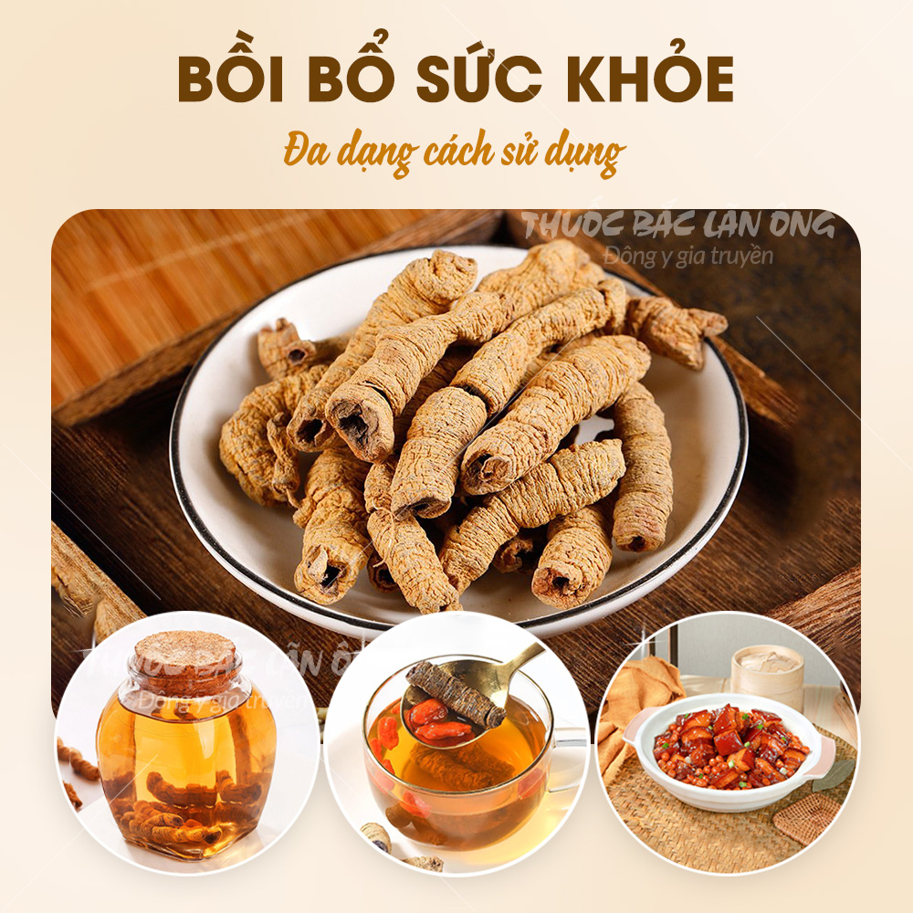 Ba kích tím khô 100g, đã tách lõi, hàng sạch, thơm - Thuốc Bắc Lãn Ông