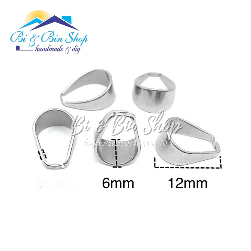 5 Cái Kẹp Mặt Dây Chuyền Bằng Thép Không Gỉ Đeo Dây Chuyền, Làm Trang Sức Handmade